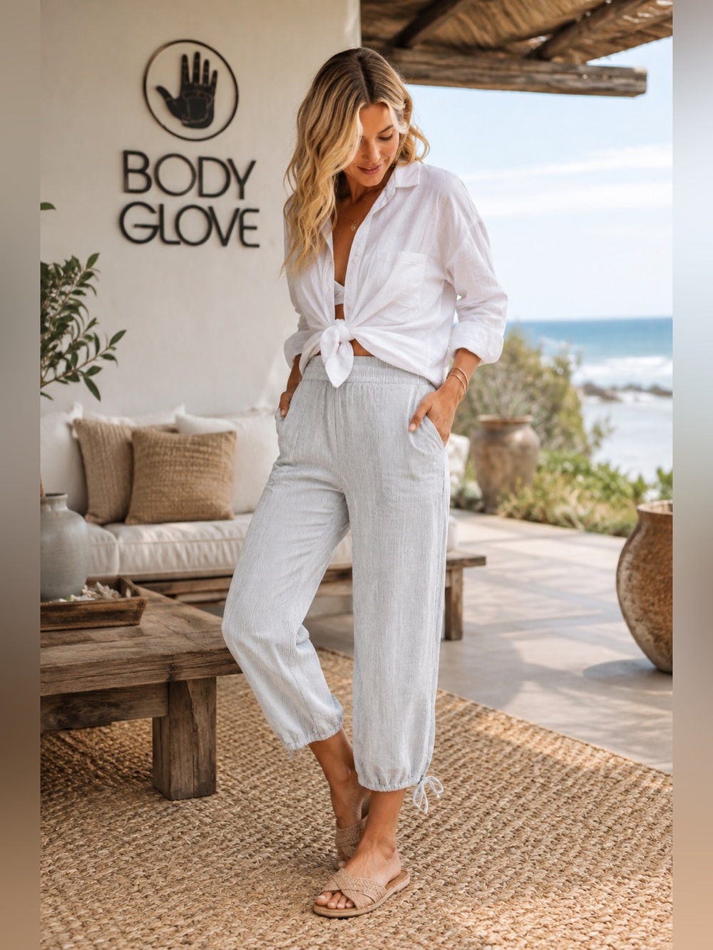 Body Glove,Penny Pants in Grey,Beach Pants,YachtWear,Sinfully Soft, Lightweight